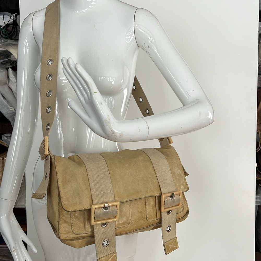 Francesco Biasia Leather Crossbody Messenger Bag - Made in Italy